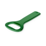 Kleurrijke aluminium flesopener met ophanggat personaliseren kleur groen