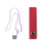 Powerbanks in opvallende kleur bedrukken 2.200 mAh Colors kleur rood vierde weergave