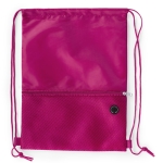 Rugzakjes bedrukken van polyester met zak Accessoires kleur fuchsia