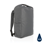 Basic Rolltop-rugzak met logo gerecycled AWARE™ Rolltop kleur donkergrijs