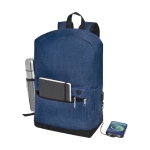 Rugzak met USB-poort en vulling voor 15,6'' PC Corporate kleur marineblauw tweede weergave