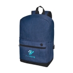 Rugzak met USB-poort en vulling voor 15,6'' PC Corporate kleur marineblauw weergave zeefdruk