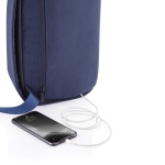 Antidiefstalrugzak met USB en RFID en USB-poort Bobby Sling kleur marineblauw achtste weergave