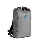 Anti-diefstal rugzaktype tas met RFID Anti-cut Urban Light kleur grijs weergave met logo