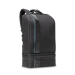 Veelzijdige 14'' laptoprugzak met thermos tas Multiposition kleur blauw afbeelding met logo