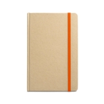 Gerecycled A5 notitieboek met elastische band EcoNote kleur oranje eerste weergave