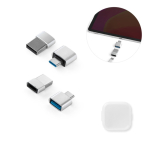 Set adapters van plastic met USB-A en USB-C formaat diverse kleuren