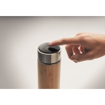 Bedrukte thermosfles met thermometer 480ml Tea Touch kleur hout foto bekijken vierde weergave