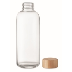 Glazen fles met bamboe deksel 650 ml Pure Glass kleur hout derde weergave