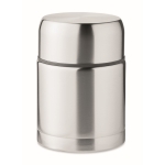 Roestvrijstalen lunchpot met schroefdeksel 800ml Inox Lunch kleur mat zilver