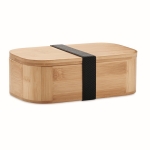 Grote bamboe lunchbox met uitneembare verdeler 1L Bali Large kleur hout