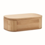 Grote bamboe lunchbox met uitneembare verdeler 1L Bali Large kleur hout tweede weergave