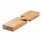 Kruisvorm opvouwbare bamboe tafelbeschermer Bamboo kleur hout tweede weergave