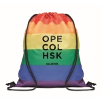 Regenboogkleurige PP-rugzakjes met trekkoord Rainbow RPET kleur meerkleurig hoofdweergave