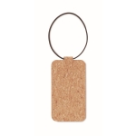 Kurken kofferlabels bedrukken met logo Cork kleur beige derde weergave