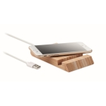 10W bamboe opladers bedrukken met smartphonehouder Valley kleur hout vierde weergave