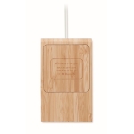 10W bamboe opladers bedrukken met smartphonehouder Valley kleur hout vijfde weergave