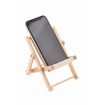 Opvouwbare telefoonhouder bedrukken DeckChair kleur beige tweede weergave