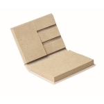 Blocknote bedrukken met logo Grass Paper kleur beige