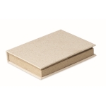 Blocknote bedrukken met logo Grass Paper kleur beige tweede weergave