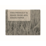 Blocknote bedrukken met logo Grass Paper kleur beige achtste weergave