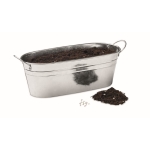 Zinken pot met 3 verschillende zaden Mix Seeds kleur mat zilver tweede weergave