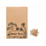 Envelop met wilde bloemenzaden bedrukken Mix Semillas Flower kleur beige