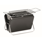 Barbecuekoffer met stalen rooster Mini BBQ To Go kleur zwart