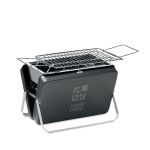 Barbecuekoffer met stalen rooster Mini BBQ To Go weergave met bedrukking