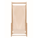 Houten ligstoel met verschillende standen Relax Beach Chair kleur beige vierde weergave