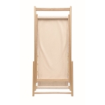 Houten ligstoel met verschillende standen Relax Beach Chair kleur beige vijfde weergave