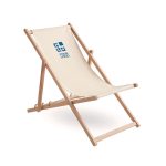 Houten ligstoel met verschillende standen Relax Beach Chair weergave met bedrukking