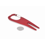 Aangepaste aluminium golf divot Golf Divot Tool kleur rood