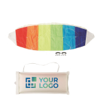 Vlieger met regenboog print gepresenteerd in tas Kite Rainbow kleur meerkleurig weergave met bedrukking