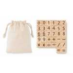 Educatief houten nummerspel voor kinderen EduCount kleur beige