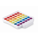 Siliconen spelletje met logo bedrukken Pop It Colors kleur wit