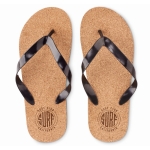 Kurken slippers bedrukken met logo maat 40-43 Phuket kleur zwart hoofdweergave tweede weergave