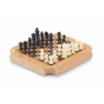 Set van 4 onderzetters met ingebouwde bordspellen Cork Game kleur hout vierde weergave