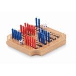 Set van 4 onderzetters met ingebouwde bordspellen Cork Game kleur hout vijfde weergave