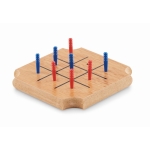 Set van 4 onderzetters met ingebouwde bordspellen Cork Game kleur hout zesde weergave