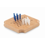 Set van 4 onderzetters met ingebouwde bordspellen Cork Game kleur hout zevende weergave