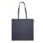 Milieuvriendelijke katoenen tas van 250 g/m2 Denim Cotton kleur blauw tweede weergave