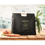 Biologische canvas tas met bamboe handvatten 360 g/m2 Organic Market kleur zwart sfeervolle hoofdweergave