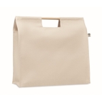 Biologische canvas tas met bamboe handvatten 360 g/m2 Organic Market kleur beige