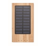 Bamboe powerbank met logo 4.000 mAh Powercard Solar Bamboo kleur hout vijfde weergave