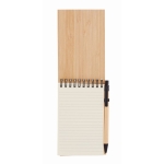 Notitieboek bedrukken met pen A6 gelinieerde vellen Bamboo Light kleur zwart zesde weergave