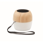 Bamboe speaker met sfeerverlichting en draagriem Pure kleur hout