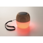 Bamboe speaker met sfeerverlichting en draagriem Pure kleur hout foto bekijken vierde weergave