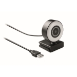 Webcam met microfoon en lichtgevende ring Telework Webcam kleur zwart