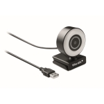 Webcam met microfoon en lichtgevende ring Telework Webcam kleur zwart hoofdweergave